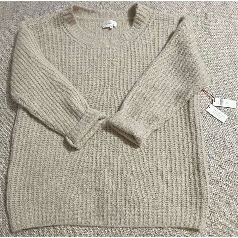 Anthropologie Camila Neutral Sweater NWT Oversized SZ XL - Picture 7 of 12